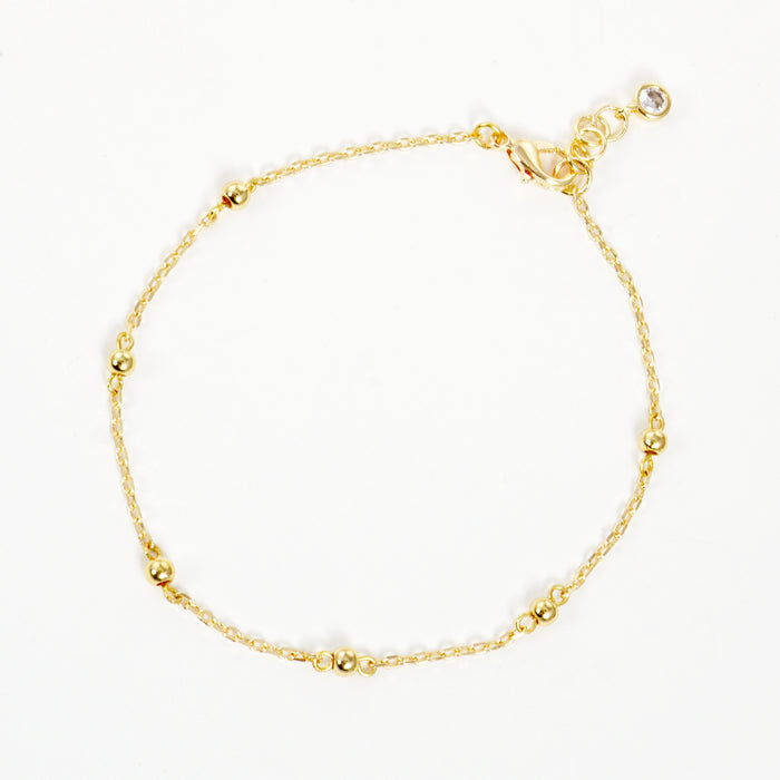 Metal Bead Station Bracelet — PB2811