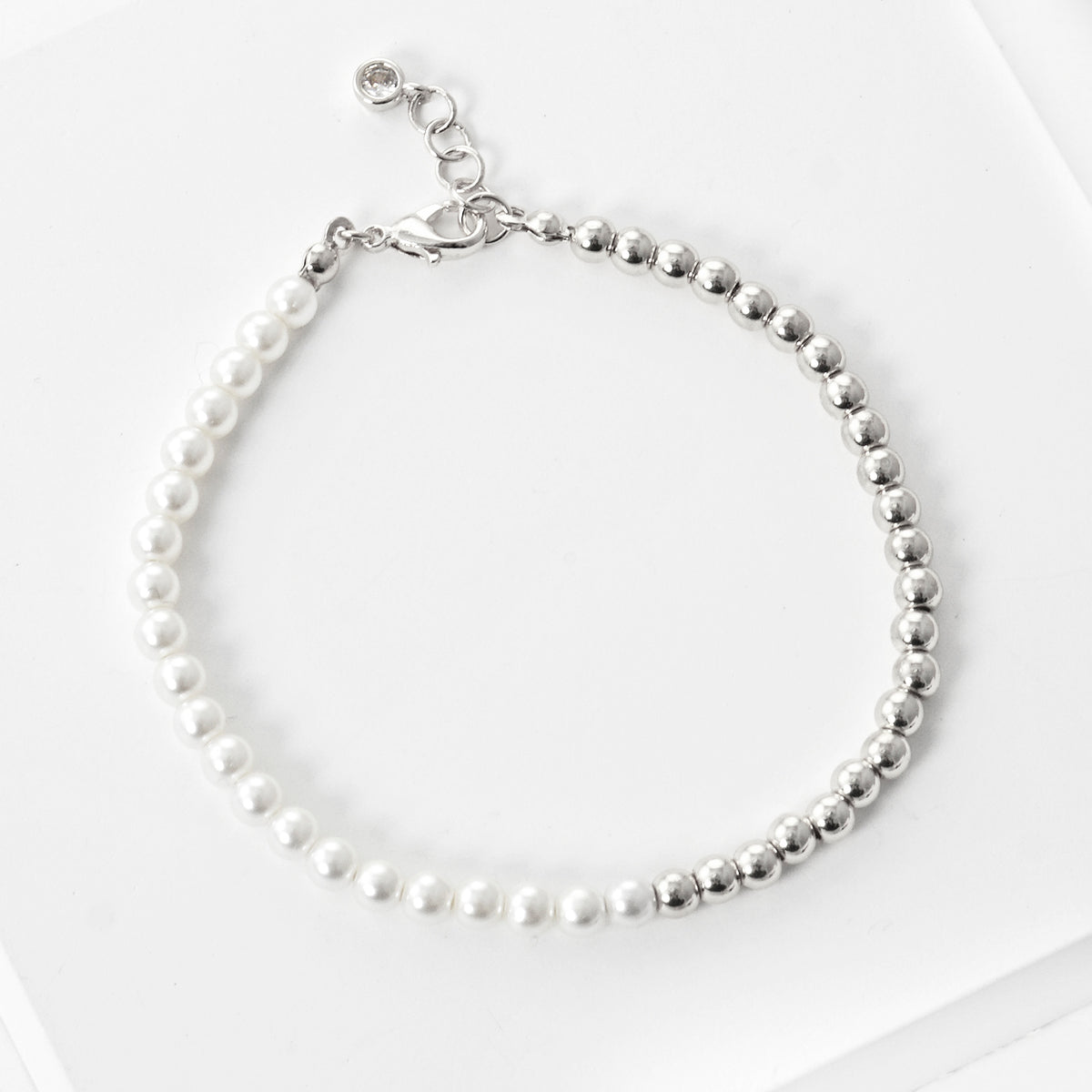 Half Pearl Half Bead Bracelet — PB2818