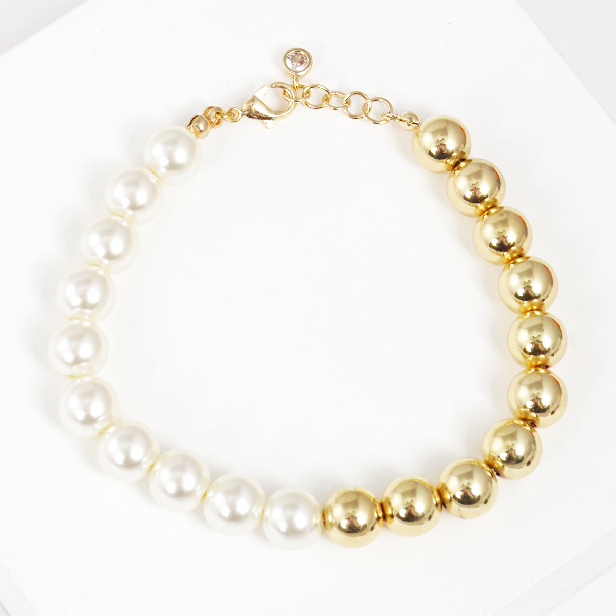 Half Pearl Half Bead Bracelet — PB2820