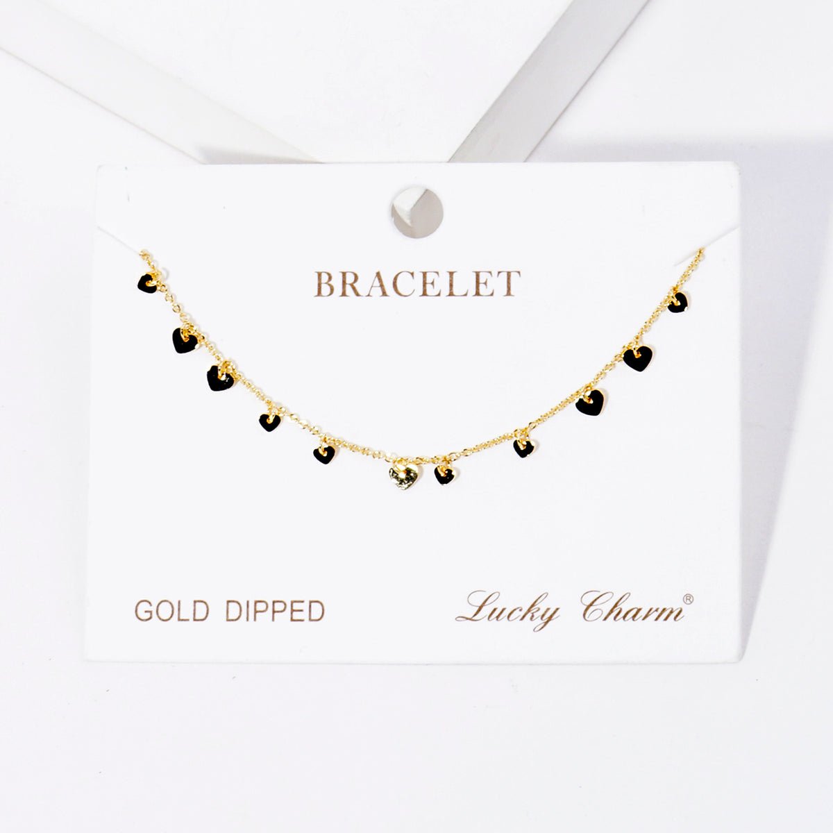 Black Drop Charm Bracelet — PB2827