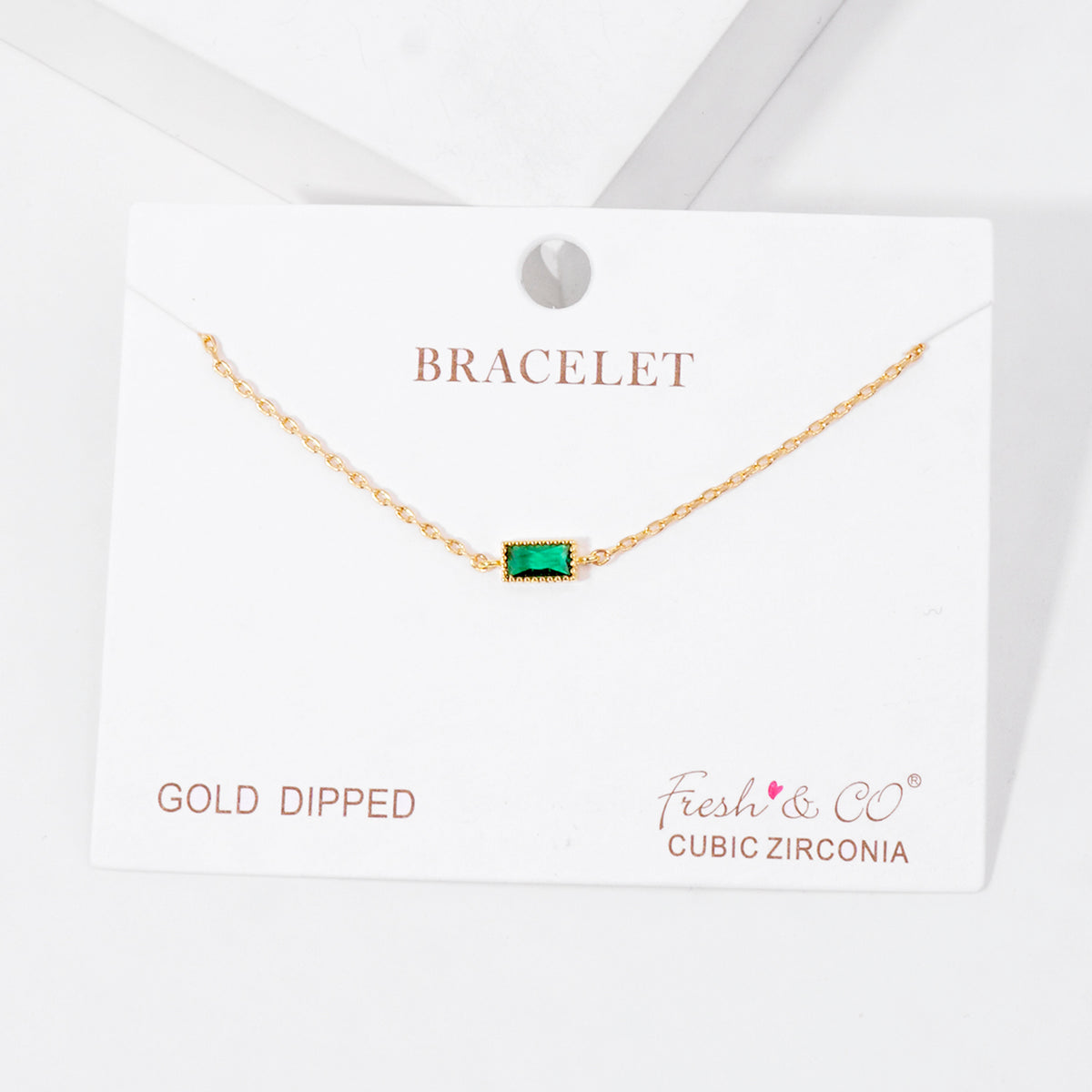 Colored Solitaire Stone Station Bracelet — PB2858