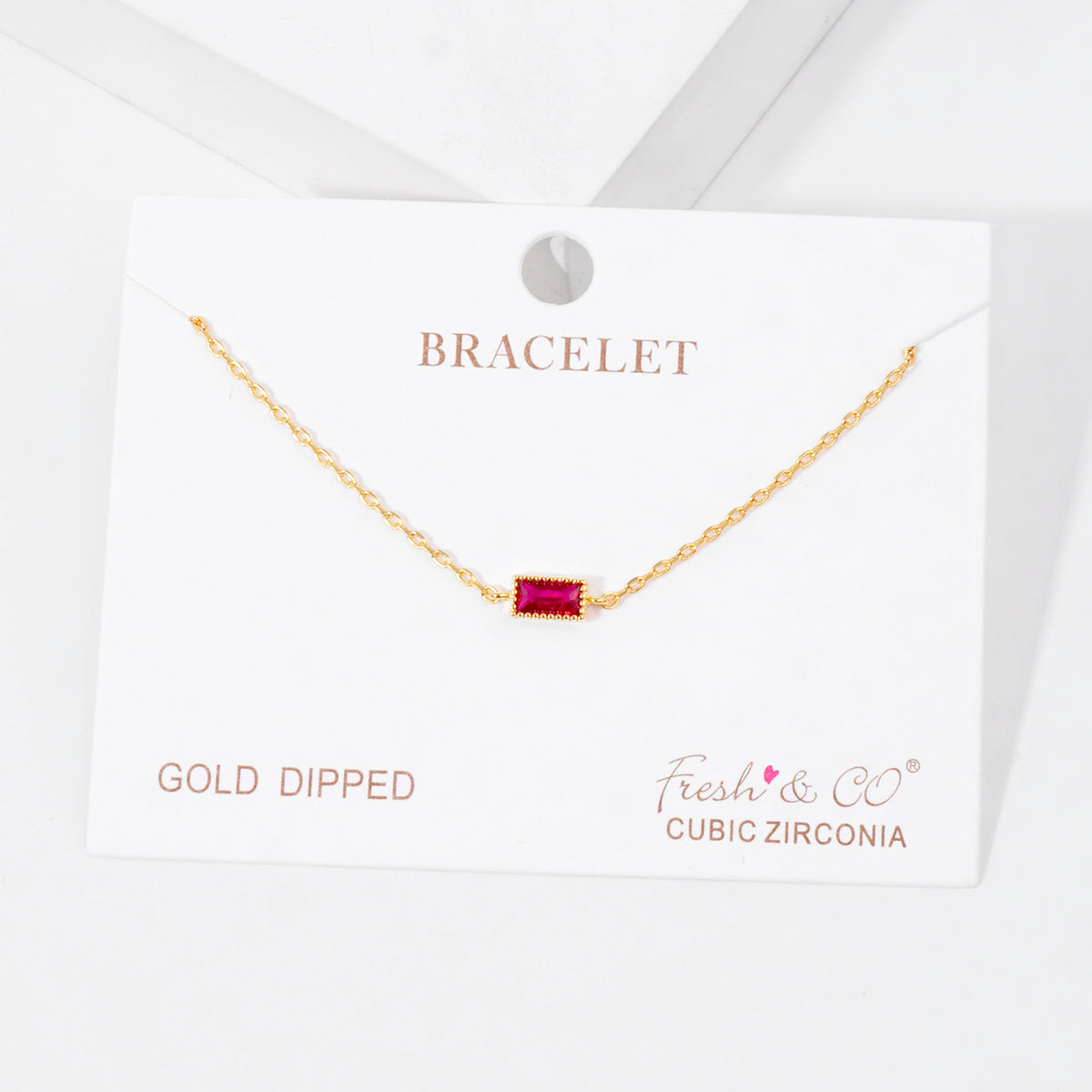 Colored Solitaire Stone Station Bracelet — PB2858