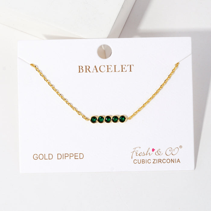 Colored Bead Bar Bracelet — PB2861