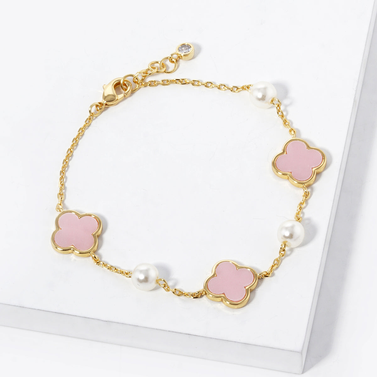 Enamel Clover Station Bracelet — PB2898