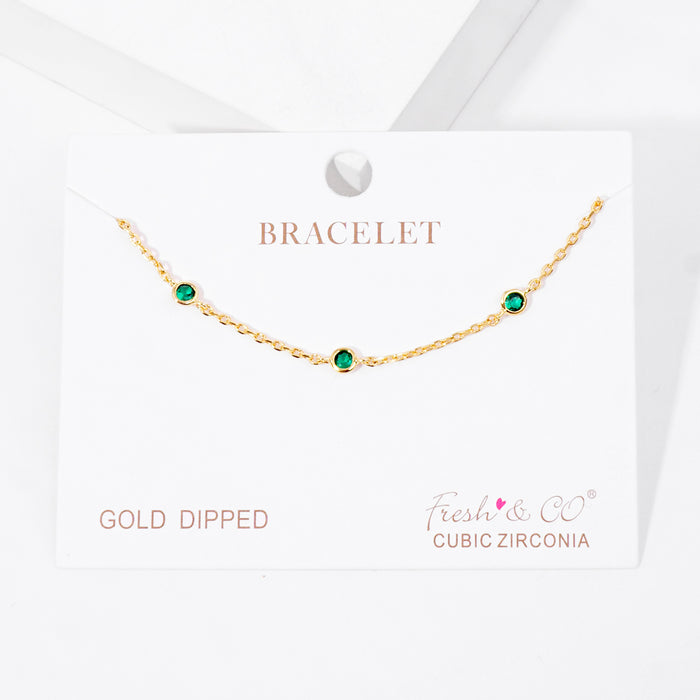 Colored Stone and Pearl Station Bracelet — PB2980
