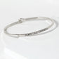 Peace Love Happiness Engraved Inspirational Bangle Bracelet