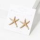Pearl And Crystal Pave 20mm Starfish Stud Earrings