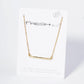 Polished Metal 1 Inch Horizontal Bar Pendant Necklace