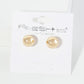 Polished Metal 10mm Brass Ball Stud Earrings