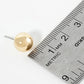 Polished Metal 10mm Brass Ball Stud Earrings