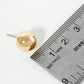 Polished Metal 12mm Brass Ball Stud Earrings