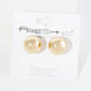 Polished Metal 14mm Brass Ball Stud Earrings