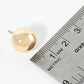 Polished Metal 14mm Brass Ball Stud Earrings