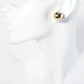 Polished Metal 16mm Brass Ball Stud Earrings