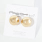 Polished Metal 16mm Brass Ball Stud Earrings