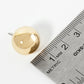 Polished Metal 16mm Brass Ball Stud Earrings