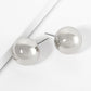 Polished Metal 16mm Brass Ball Stud Earrings