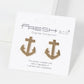 Polished Metal 17mm Anchor Nautical Stud Earrings