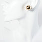 Polished Metal 18mm Brass Ball Stud Earrings