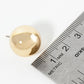 Polished Metal 18mm Brass Ball Stud Earrings