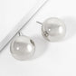 Polished Metal 18mm Brass Ball Stud Earrings