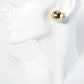 Polished Metal 20mm Brass Ball Stud Earrings