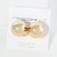 Polished Metal 20mm Brass Ball Stud Earrings