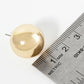 Polished Metal 20mm Brass Ball Stud Earrings
