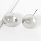 Polished Metal 20mm Brass Ball Stud Earrings