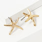 Polished Metal 20mm Starfish Stud Earrings
