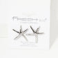 Polished Metal 20mm Starfish Stud Earrings