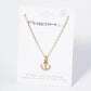 Polished Metal Anchor Pendant Necklace