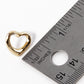 Polished Metal Heart Stud Earrings