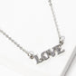 Polished Metal Love Pendant Necklace