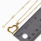 Polished Metal Sideways Heart Pendant Necklace