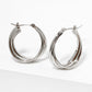 Radiant Tri-Layer 18K Gold Dipped 25mm Leverback Hoop Earrings