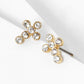 Rhinestone 11mm Cross Stud Earrings
