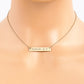 Romans 10 9 Engraved Horizontal Bar Pendant Necklace