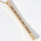 She Believed She Could Engraved Vertical Bar Pendant Inspirational Necklace