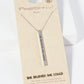 She Believed She Could Engraved Vertical Bar Pendant Inspirational Necklace