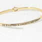 She Is Clothed In Strength And Dignity Engraved Inspirational Bangle Bracelet