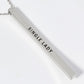 Single Lady Engraved Vertical Bar Pendant Inspirational Necklace
