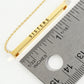 Sisters Engraved 18K Gold Dipped Horizontal Brass Bar Pendant Inspirational Necklace