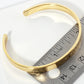 Sisters Engraved 18K Gold Dipped Open Cuff Bangle Bracelet