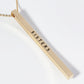Sisters Engraved Vertical Bar Pendant Inspirational Necklace