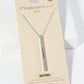 Sisters Engraved Vertical Bar Pendant Inspirational Necklace