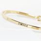 Smile Engraved Inspirational Bangle Bracelet