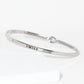 Smile Engraved Inspirational Bangle Bracelet
