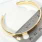 Soccer Mom Engraved 18K Gold Dipped Open Cuff Bangle Bracelet