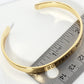 Softball Mom Engraved 18K Gold Dipped Open Cuff Bangle Bracelet